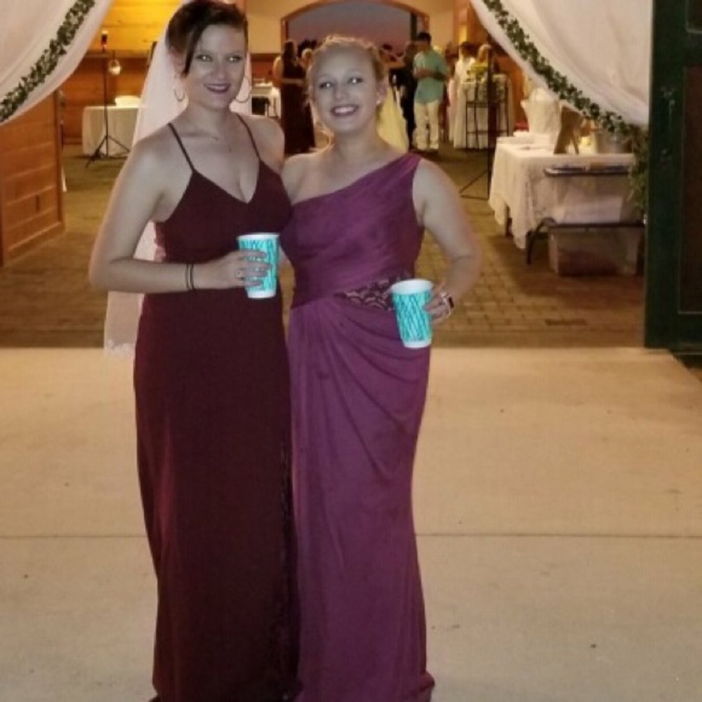 Wine colored long dress